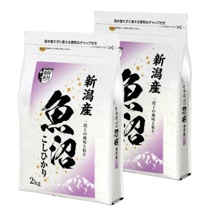 新潟県産 魚沼産コシヒカリ 白米 4kg(2kg×2袋) 令和6年産 新鮮密封 長期保存 窒素充填包装 チャック付き保存袋
